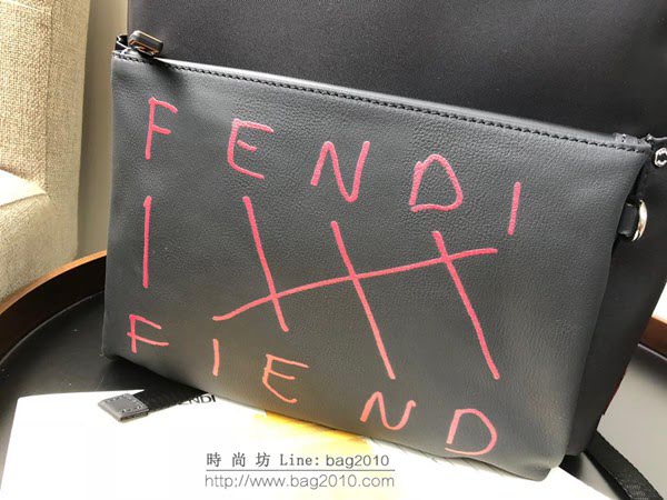 FENDI背包 正面口袋 大背包 芬迪男雙肩包  fdz2081
